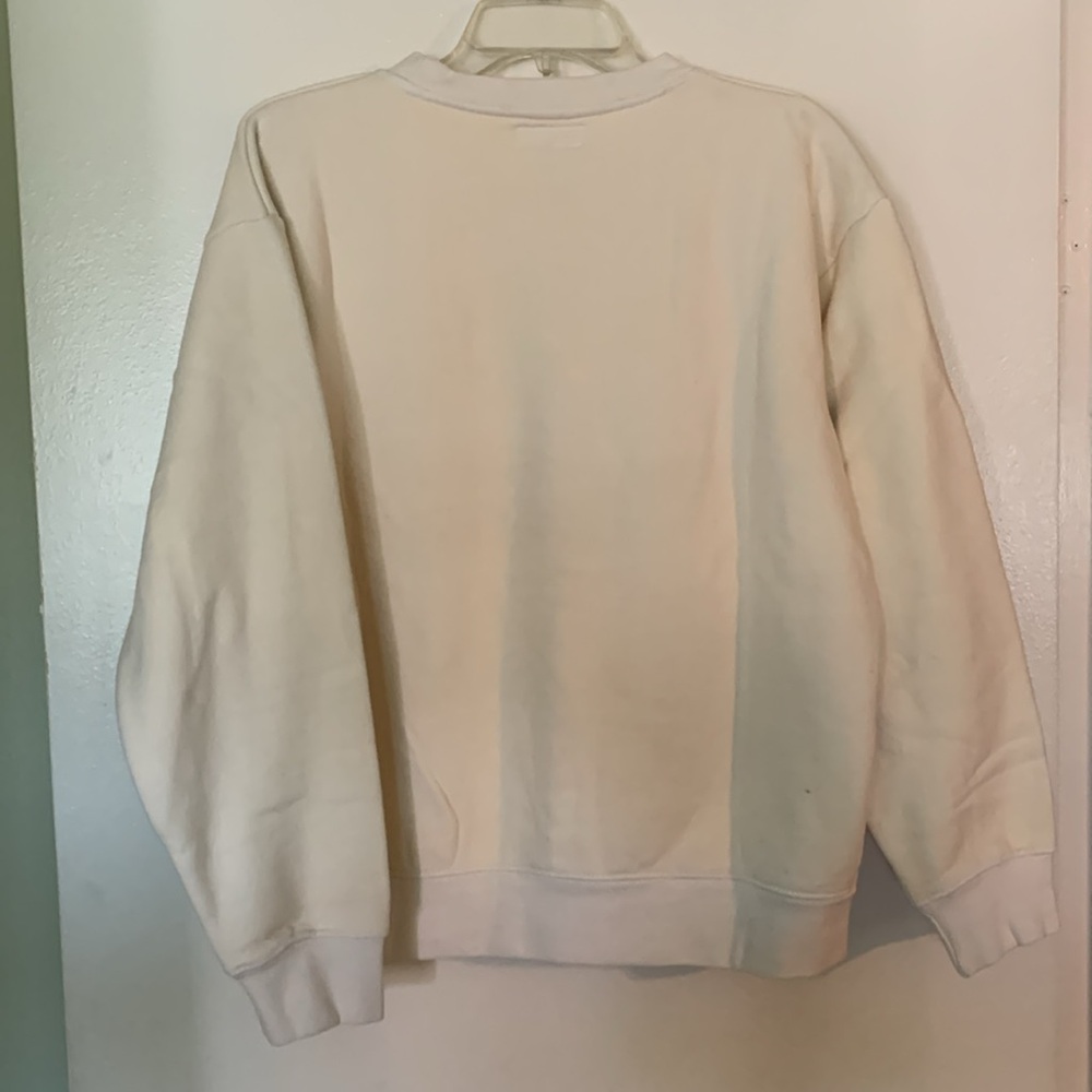 Market Studios X Smiley face cream colored crewneck sweatshirt - Picture 4 of 5